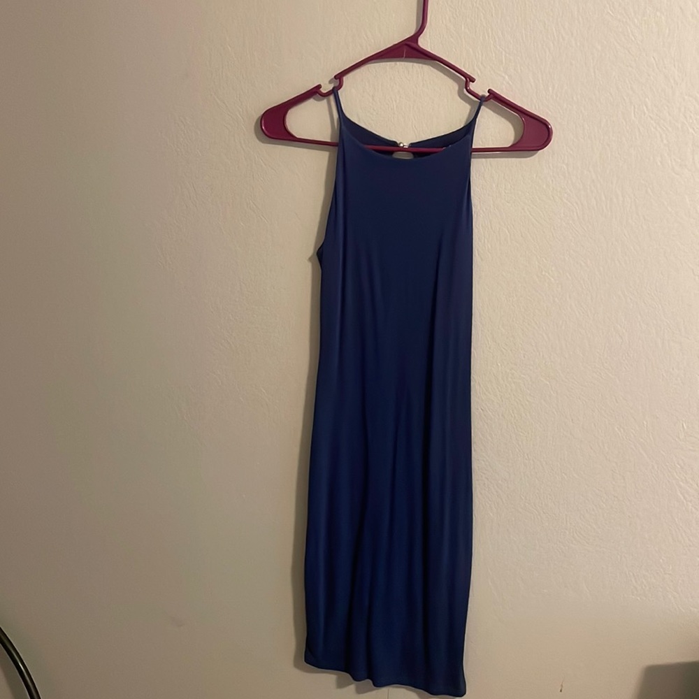 Small blue bodycon mini dress